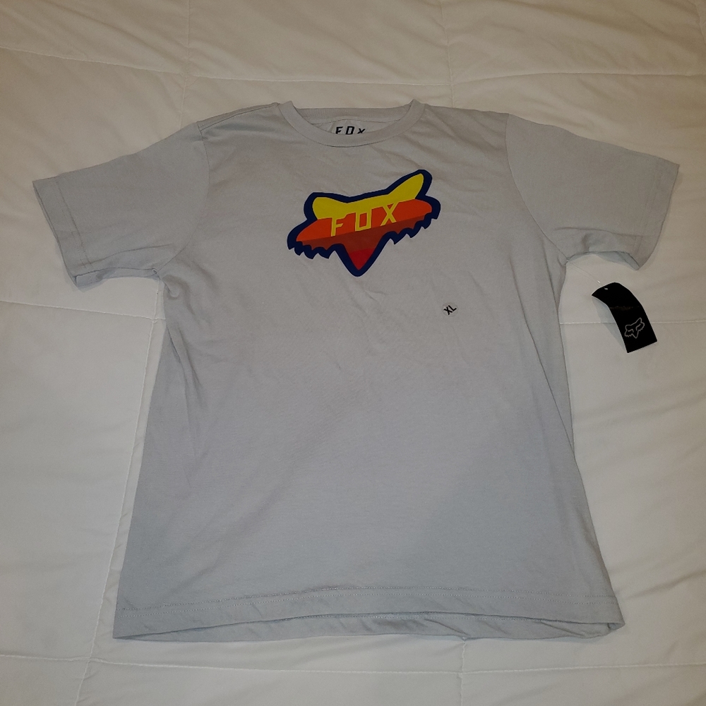 Boys Fox racing t-shirt size xl Light gray